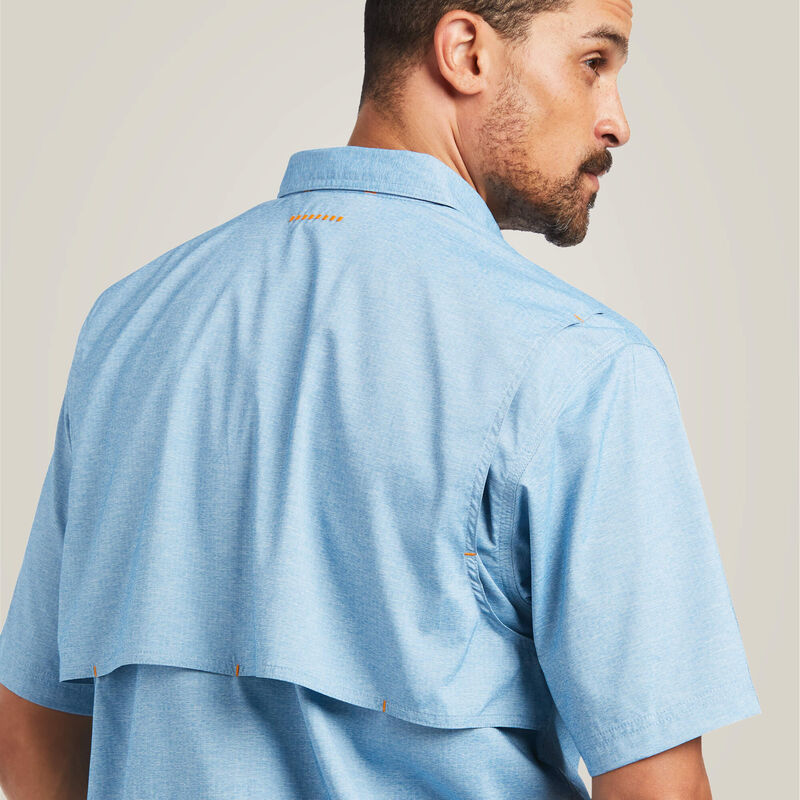 Ariat Men's Short Sleeve Rebar Made Tough VentTEK DuraStretch Work Blue Shirt