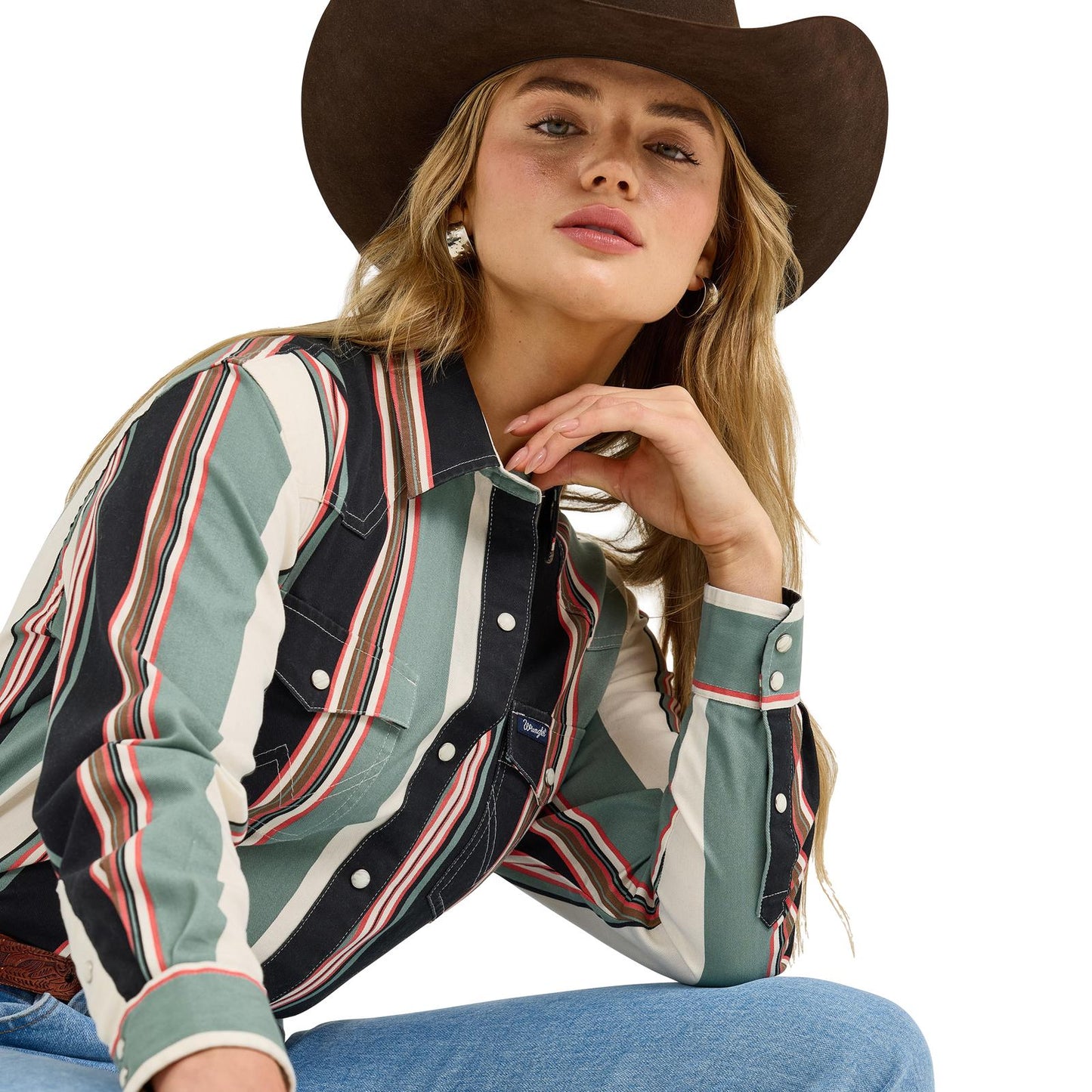Wrangler Women's Punchy Brushpopper - Multi Stripes