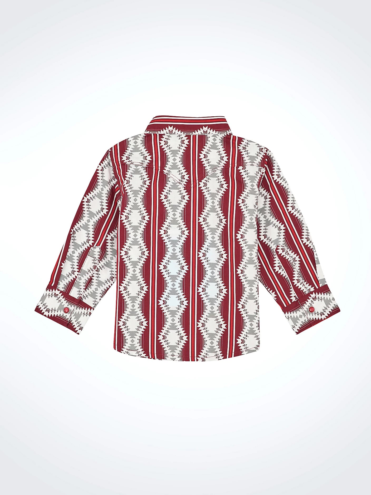 Wrangler Little Boy's Burgundy Checotah Long Sleeve Western Snap Shirt