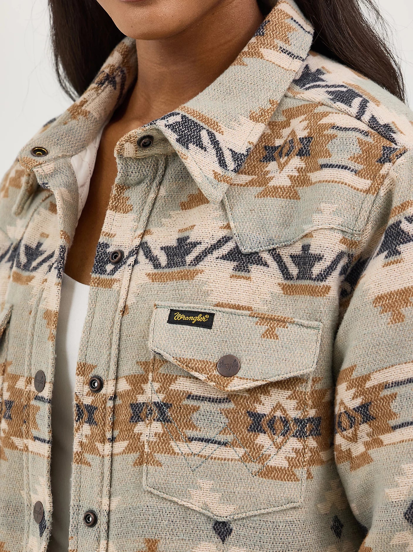 Wrangler Retro Women's Quilt Lined Jacquard Shacket