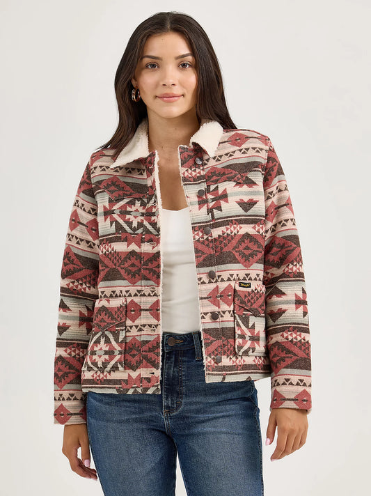 Wrangler Retro Women's Sherpa Lined Jacquard Barn Jacket