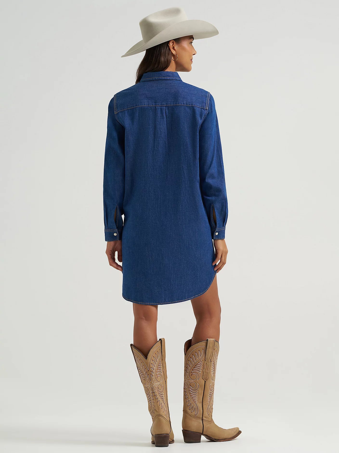 Wrangler Women's Relaxed Western Denim Shirt Dress