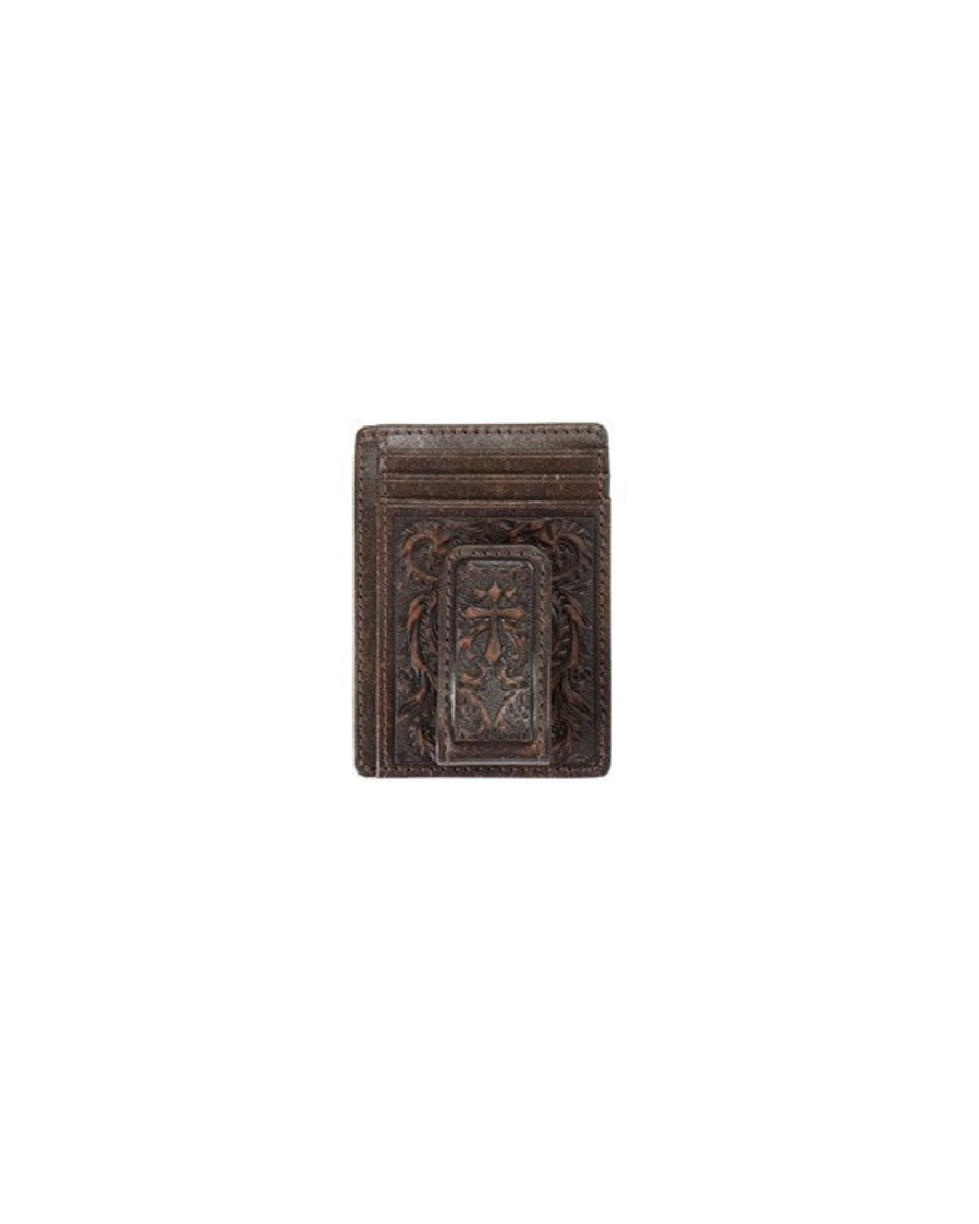 Nocona Men's Embossed Scrolling Cross Money Clip