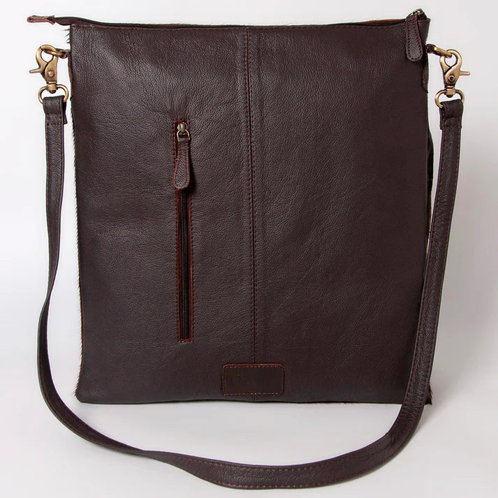 Olay Bags Hand Tooled Saddle Leather with Cowhide Leather Ladies Bag