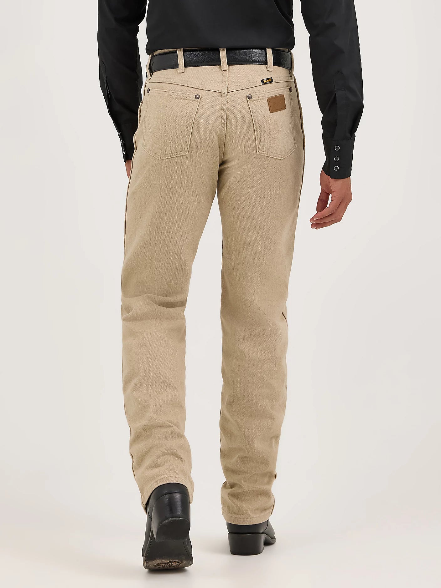 Wrangler Men's Cowboy Cut Original Slim Fit Prewashed Tan Jeans