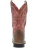 Smoky Mountain Women's Boots - Odessa Square Toe Brown Oil Distress Vintage Red