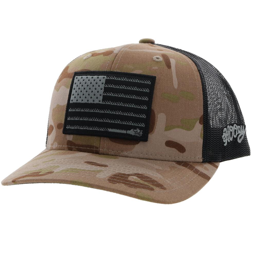 Hooey Kid's Ball Cap Camo Liberty Roper