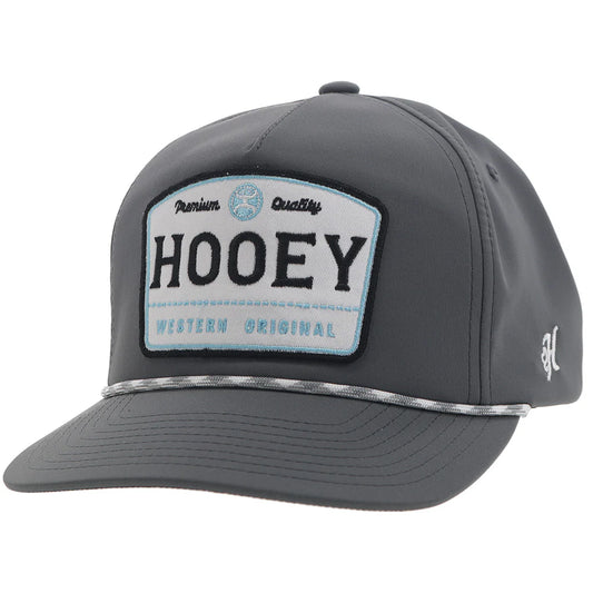 Hooey Ball Cap "Trip" Hooey Hat Grey with Grey, White and Blue Patch