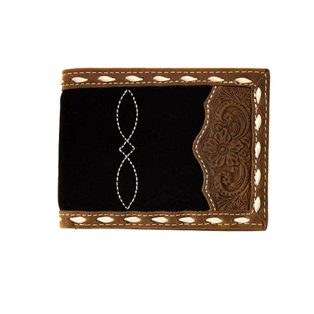 3D Black and Brown Overlay Bi-Fold Wallet