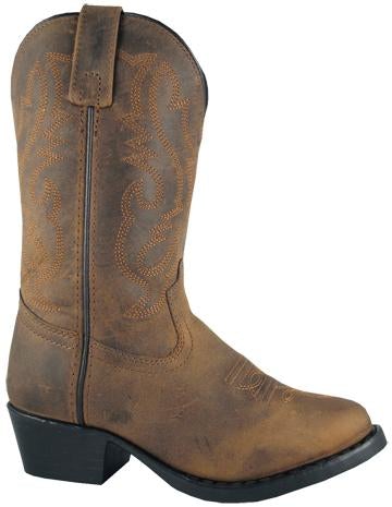 Smoky Mountain Boots Kid's Denver Brown Oil Distressed J Toe