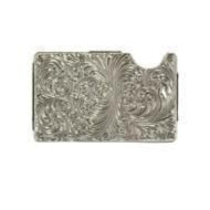 3-D Smart Utility Wallet Scroll Engraved Silver