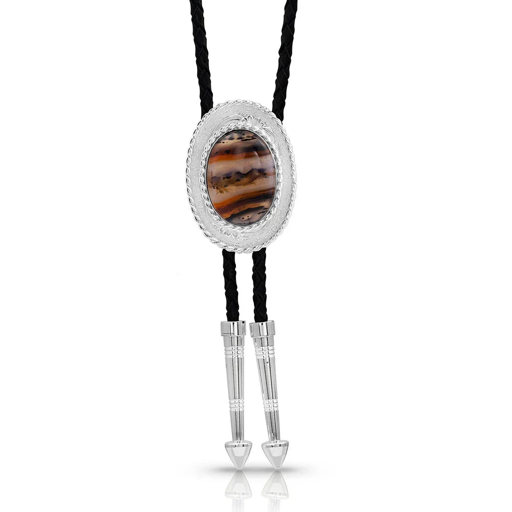 Montana Silversmith Bolo Tie No Two The Same Agate - Silver