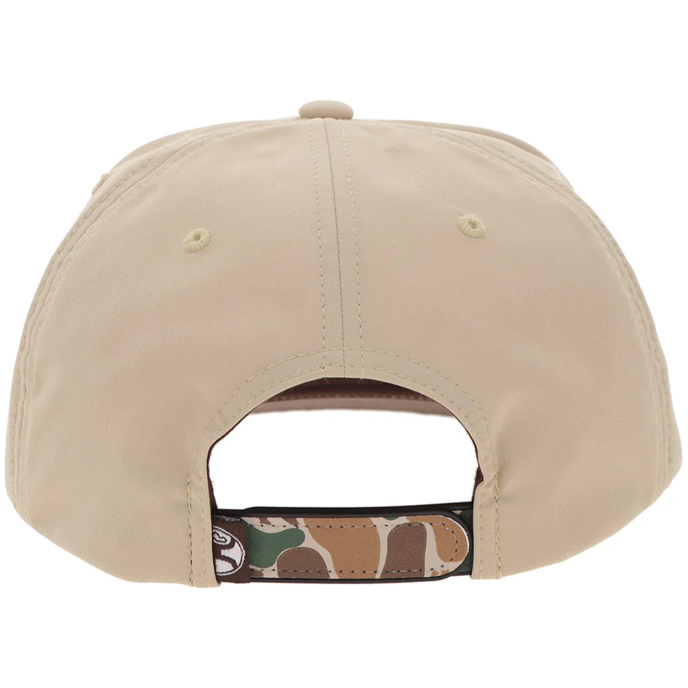 Hooey Ball Cap "Outfitters" Tan and Camo with Brown Patch