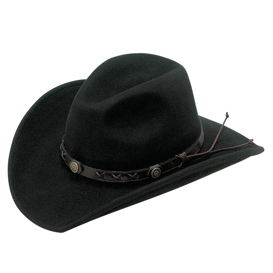 Twister Black Felt Dakota Crushable Hat