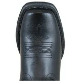 Smoky Mountain Girl's Rockin Heart Black Leather Cowboy Boots