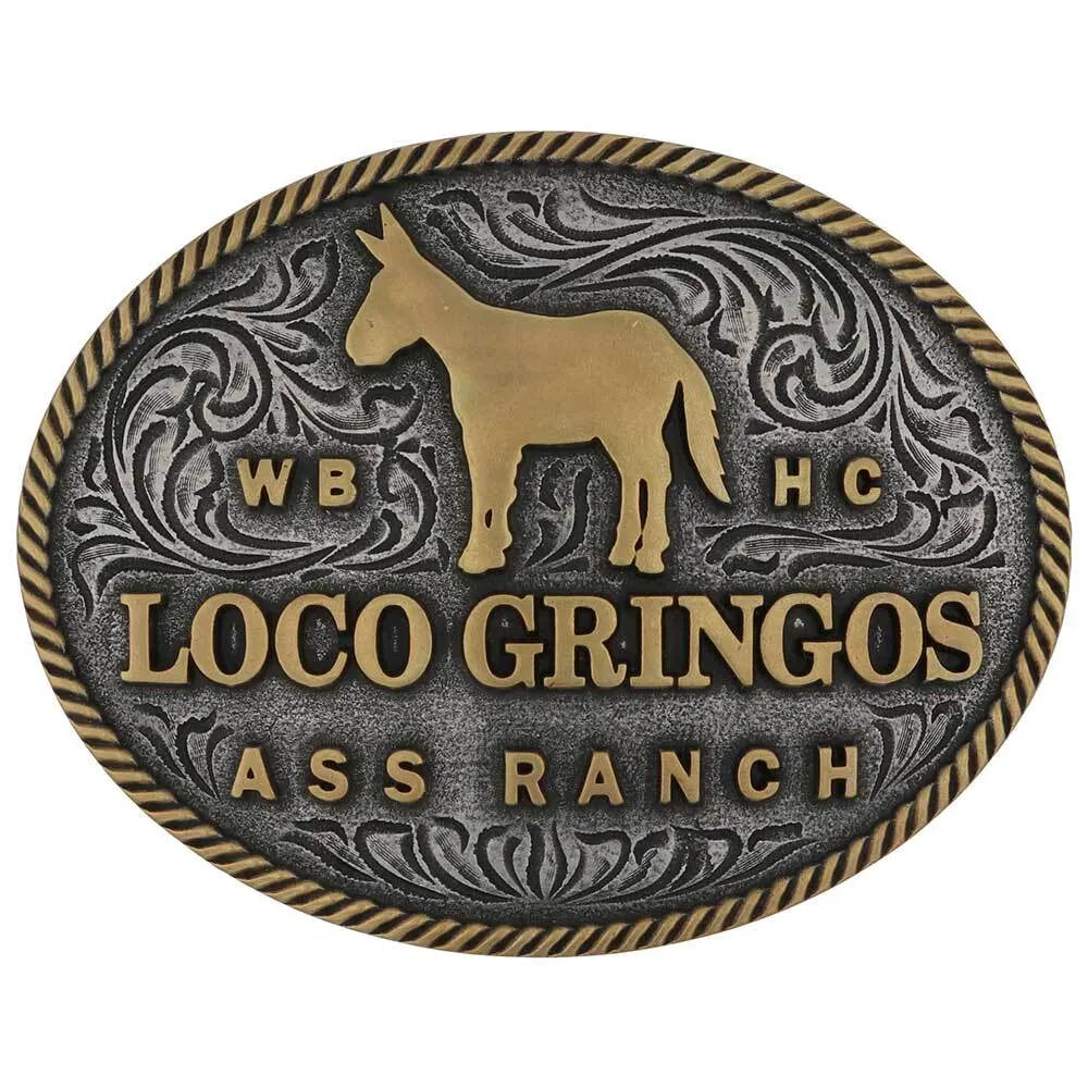 Montana Silversmith Loco Gringos Whiskey Bent Buckle