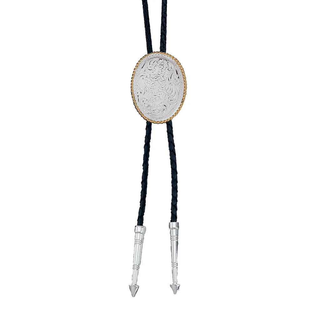 Montana Silversmith Engraved Silver Bolo Tie