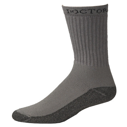 Boot Doctor Men's Crew Boot Socks - Grey 3 Pack