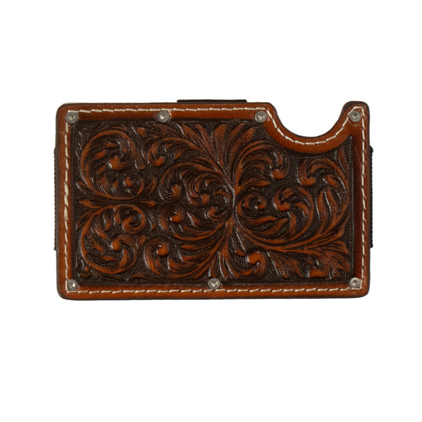 3-D Utility Wallet Embossed Scrolling Design