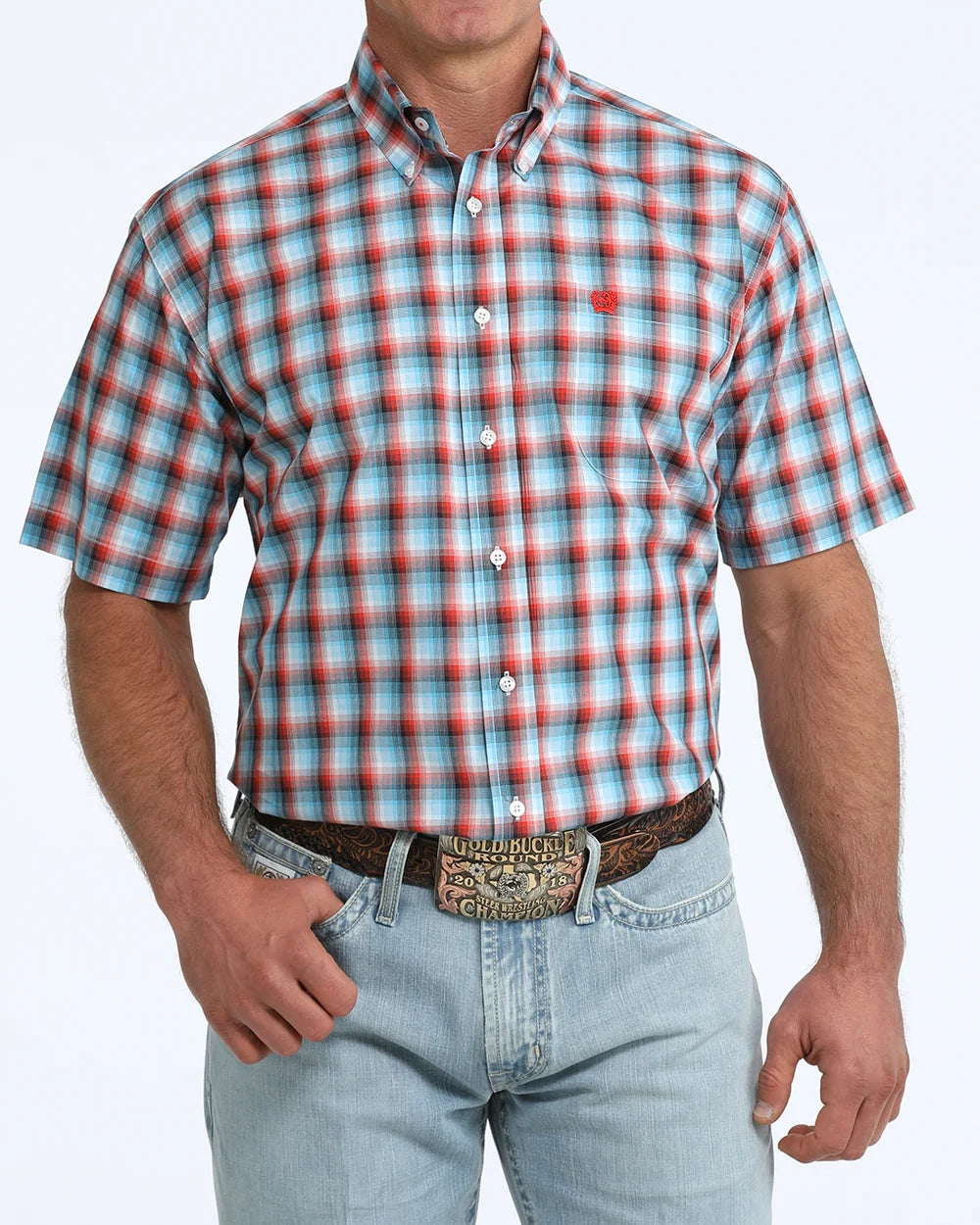 Cinch Men's Short Sleeve Classic Fit Button-Down Western Shirt