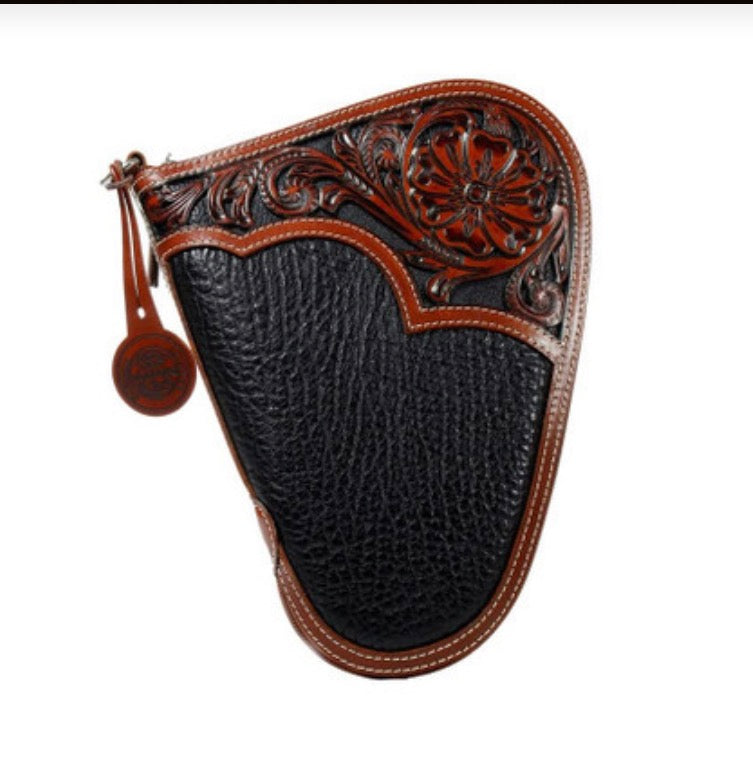 Black and Brown Tooled Gun Case