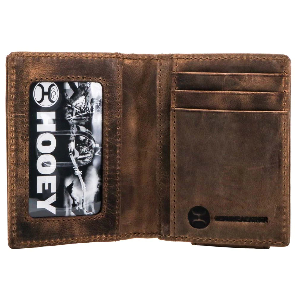 Hooey Liberty Rope Embossed Bi-Fold Money Clip Wallet