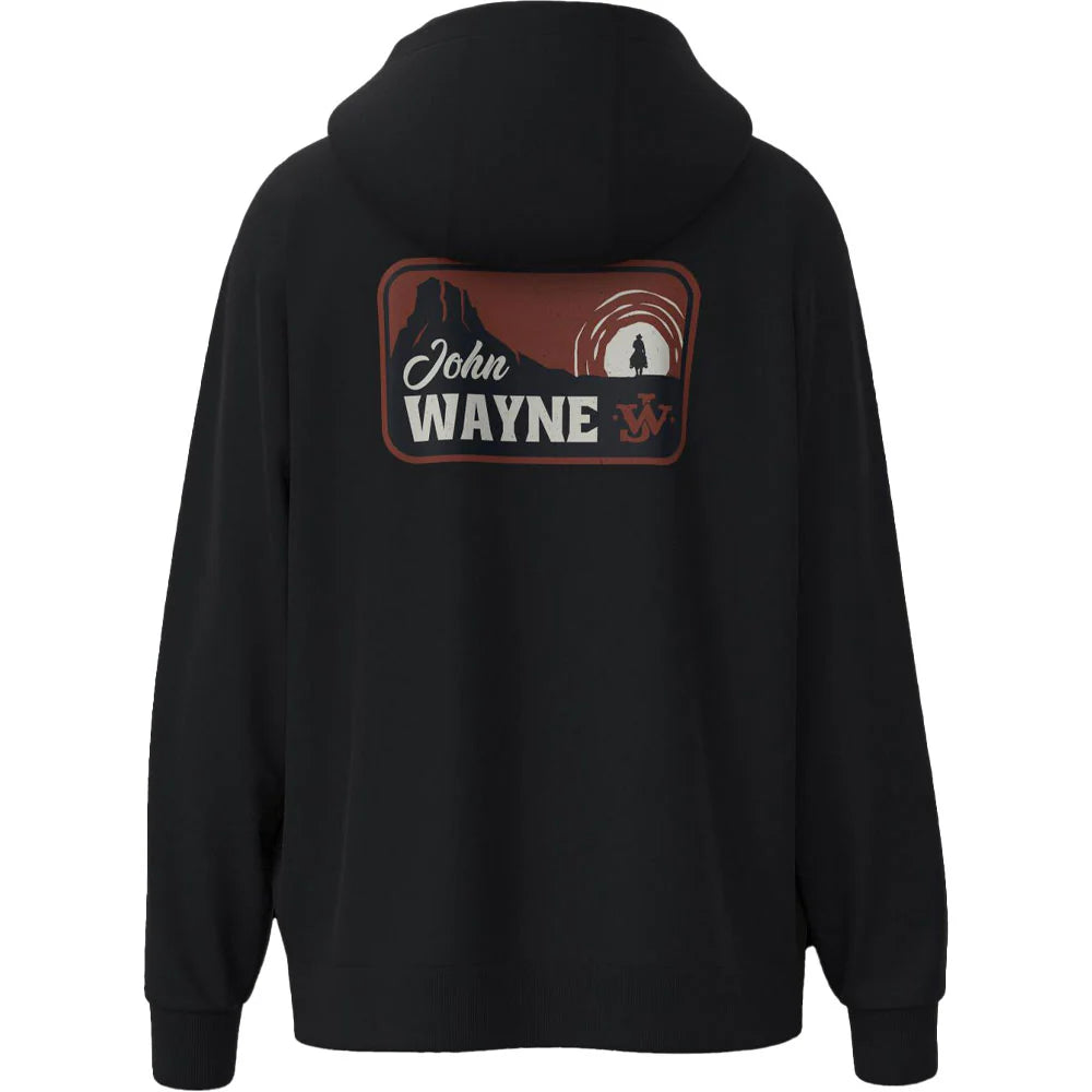 Hooey Men's "John Wayne" Black with Red and White Logo Hoody