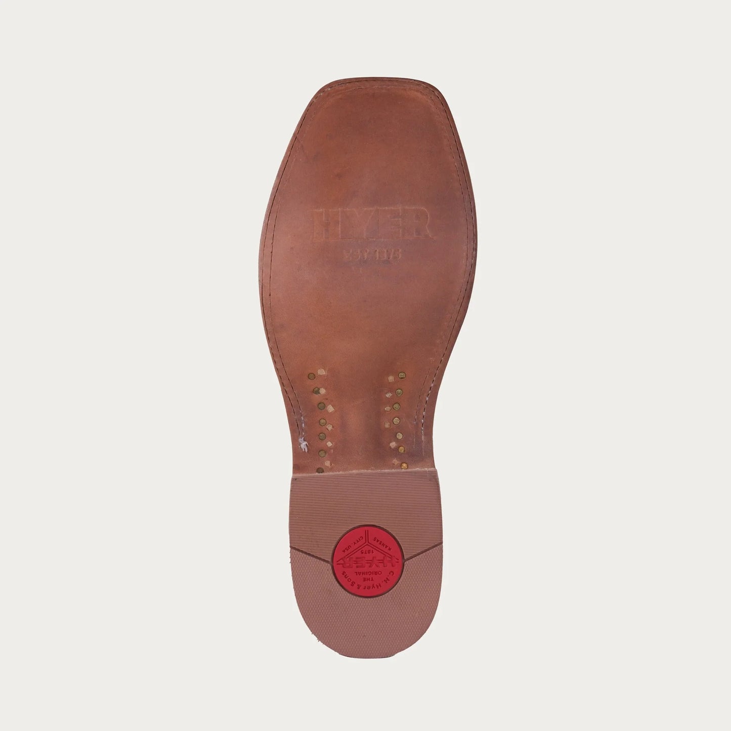 Hyer Men's Boots "Holton" Sand Roughout with Vintage Orange Cowhide