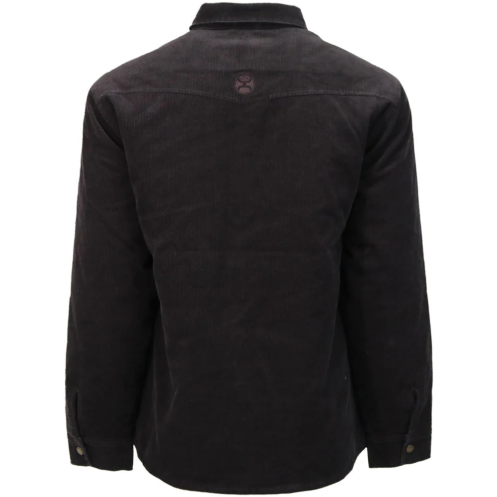Hooey Men's "Boulder Shacket" Brown Corduroy with Snaps