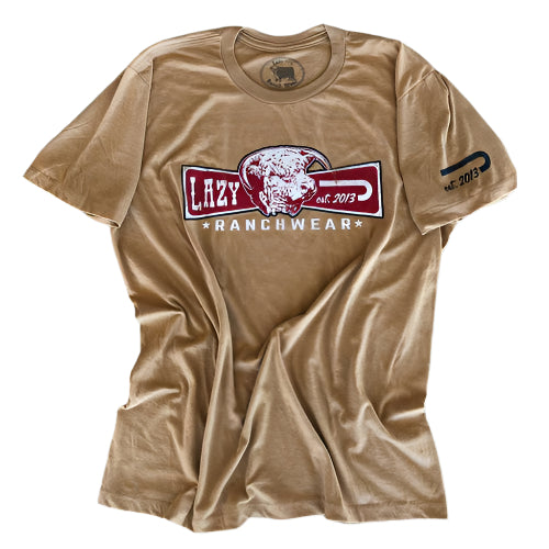 Lazy J T-Shirt - Diamond Hereford Banner "Mustard"