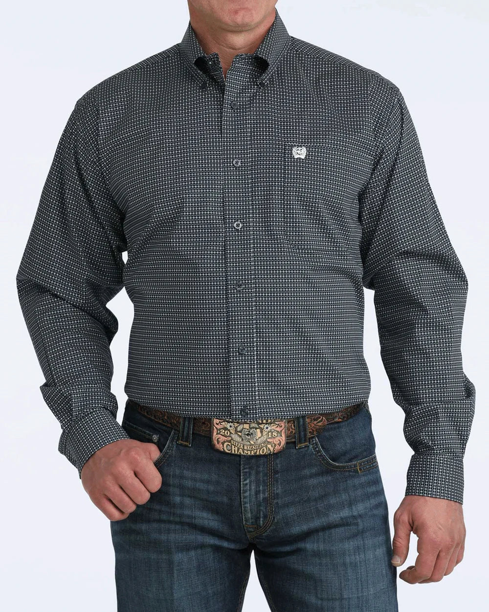 Cinch Men's Long Sleeve Stretch Classic Fit Button-Down Western Shirt