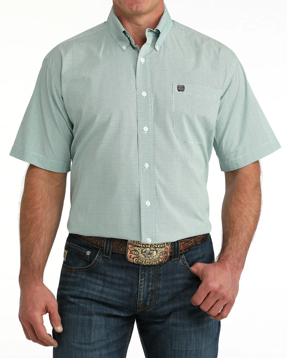 Cinch Men's Short Sleeve Classic Fit Button-Down Western Shirt