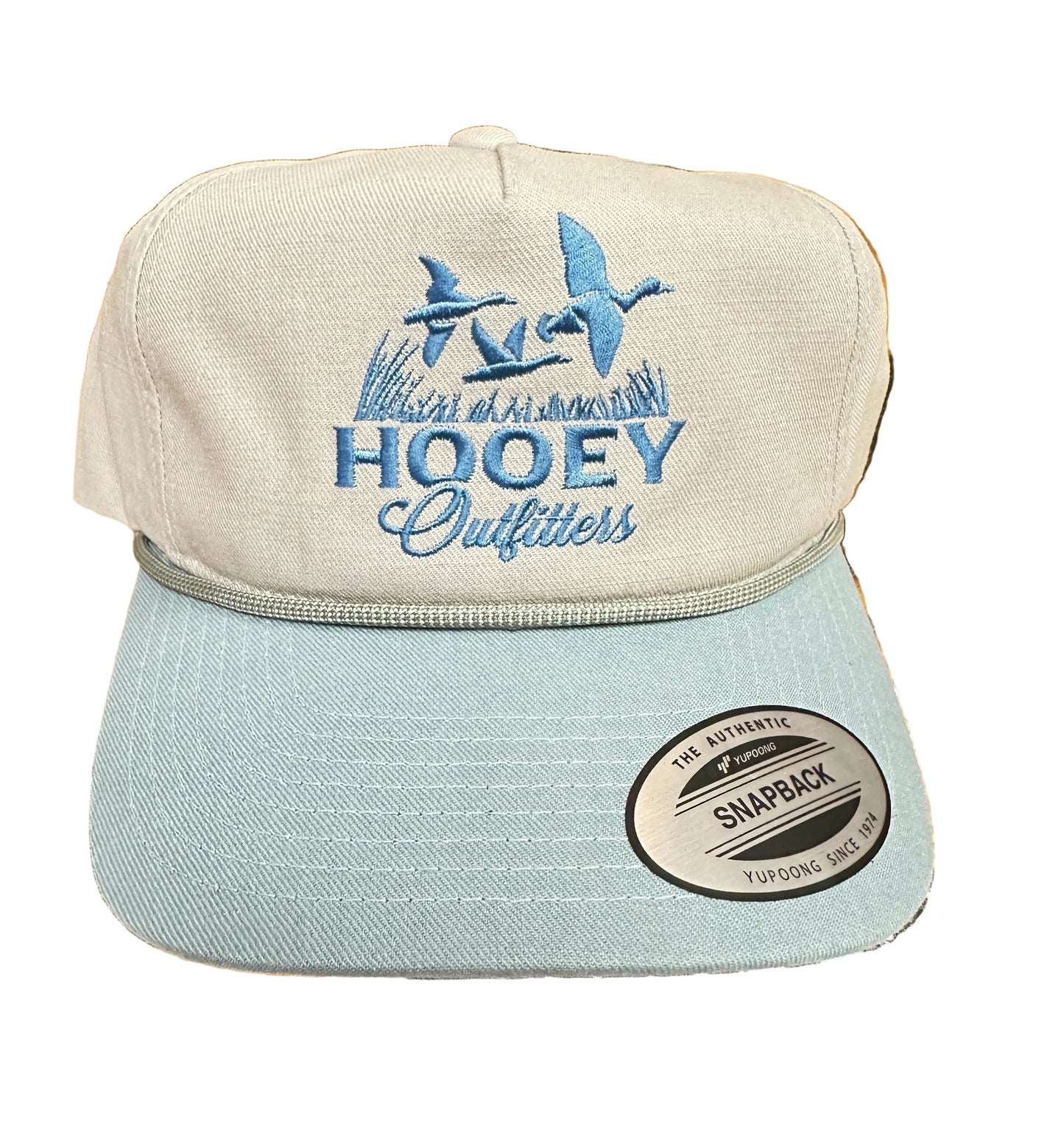 Hooey Ball Cap "Decoy" Grey with Light Blue Embroidered Logo