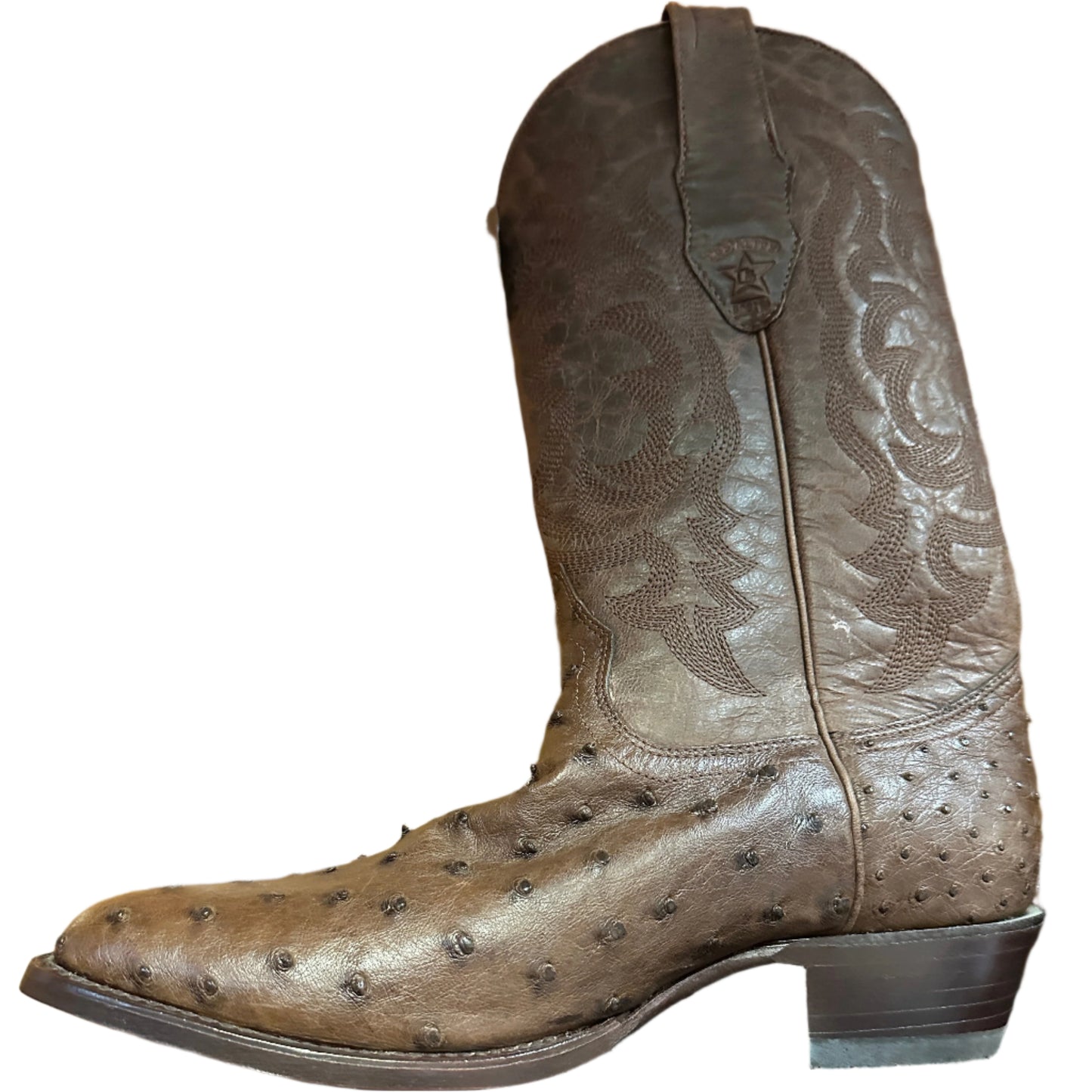 Los Altos Men's Boots - Brown Full Quill Ostrich
