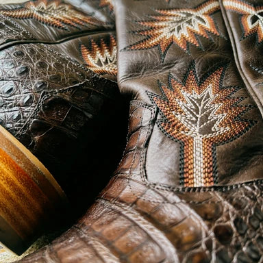 Hyer Men's Russell Brown Caiman Boots