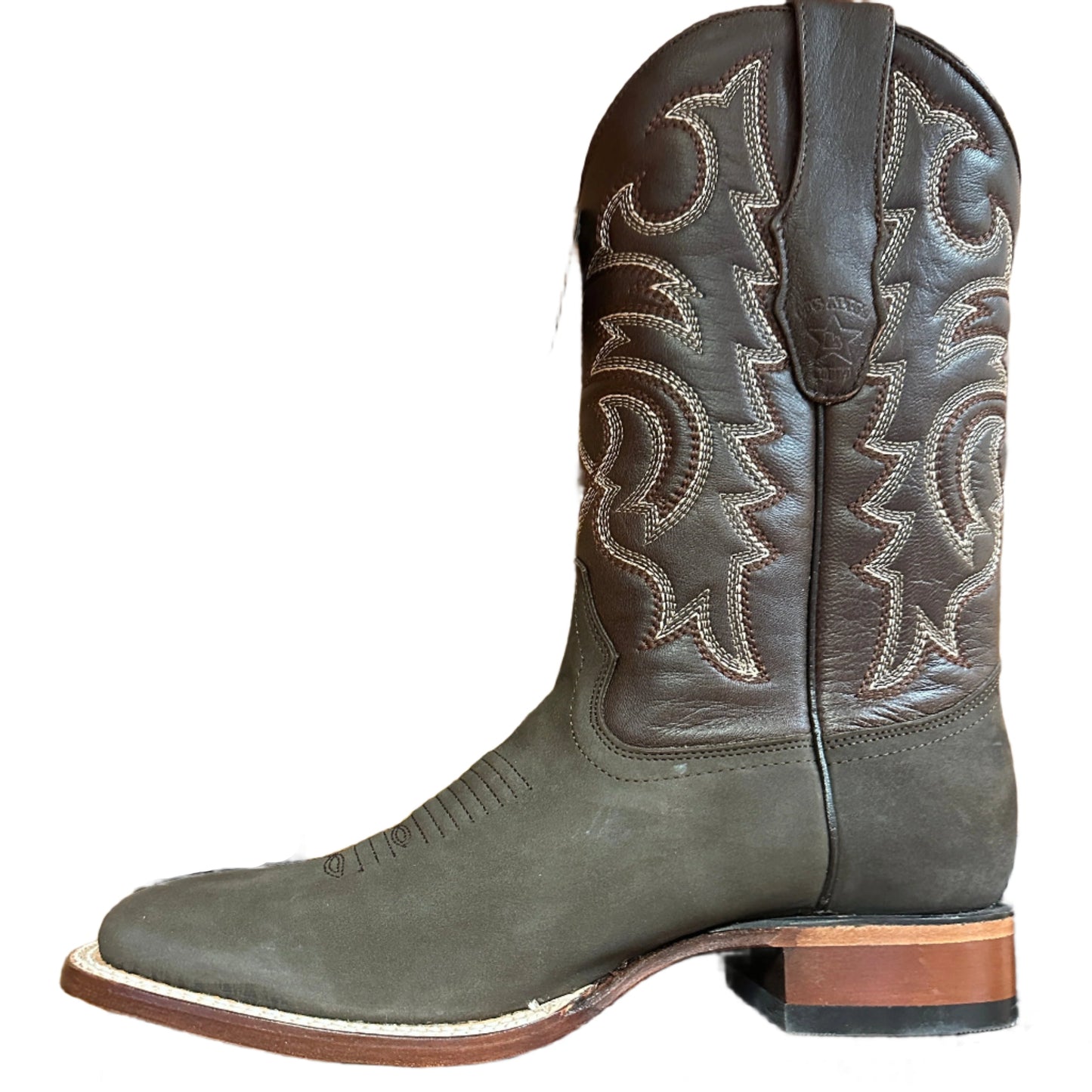 Los Altos Men's Boots - Tobacco Nobuck Wide Square Toe