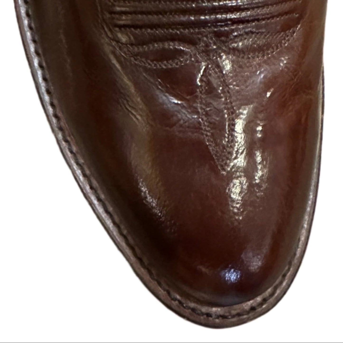 Tony Lama Men's Boots - Brown Patent Leather R Toe