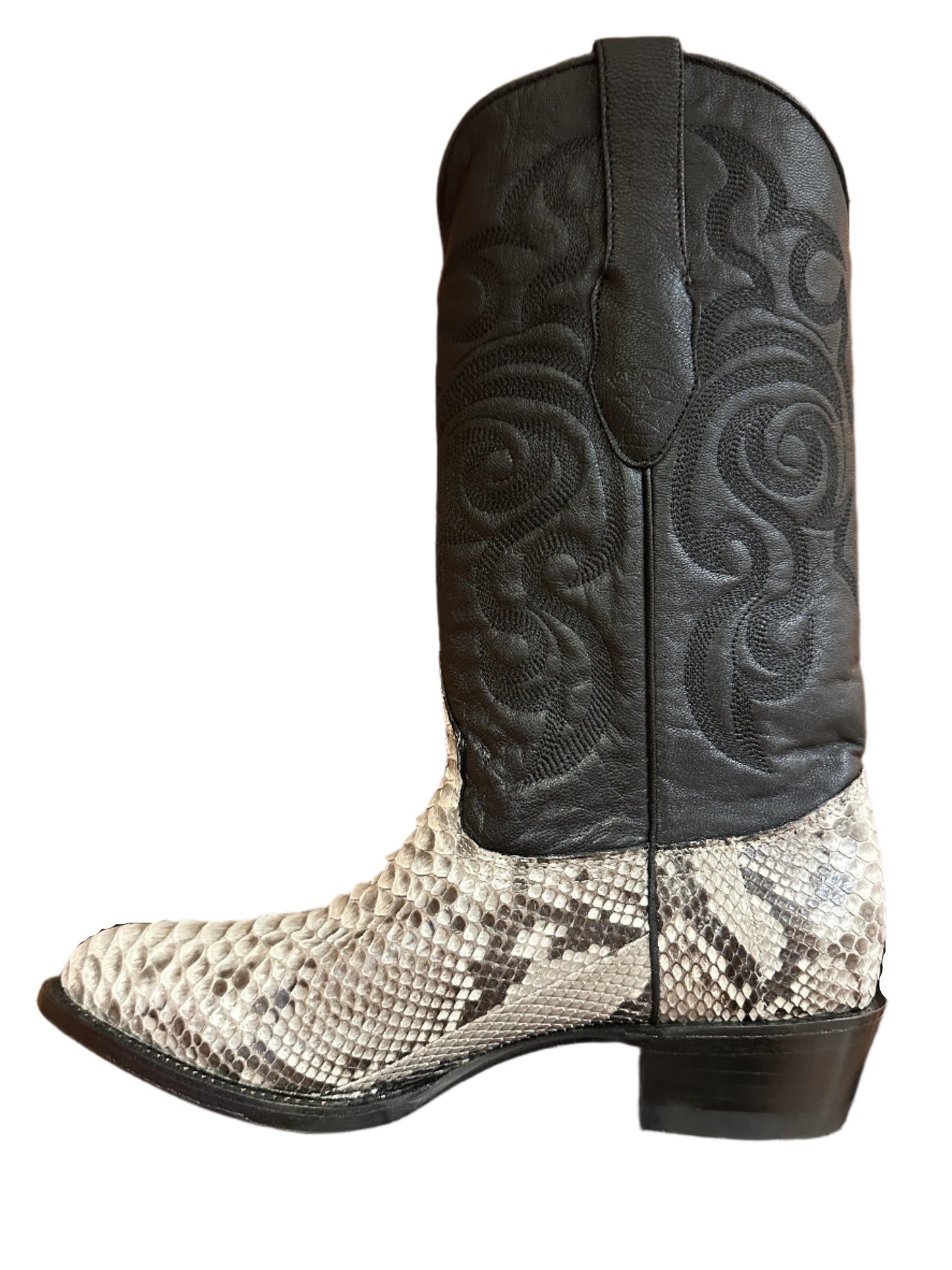 Los Altos Men's Boots - Python J Toe with Black Top