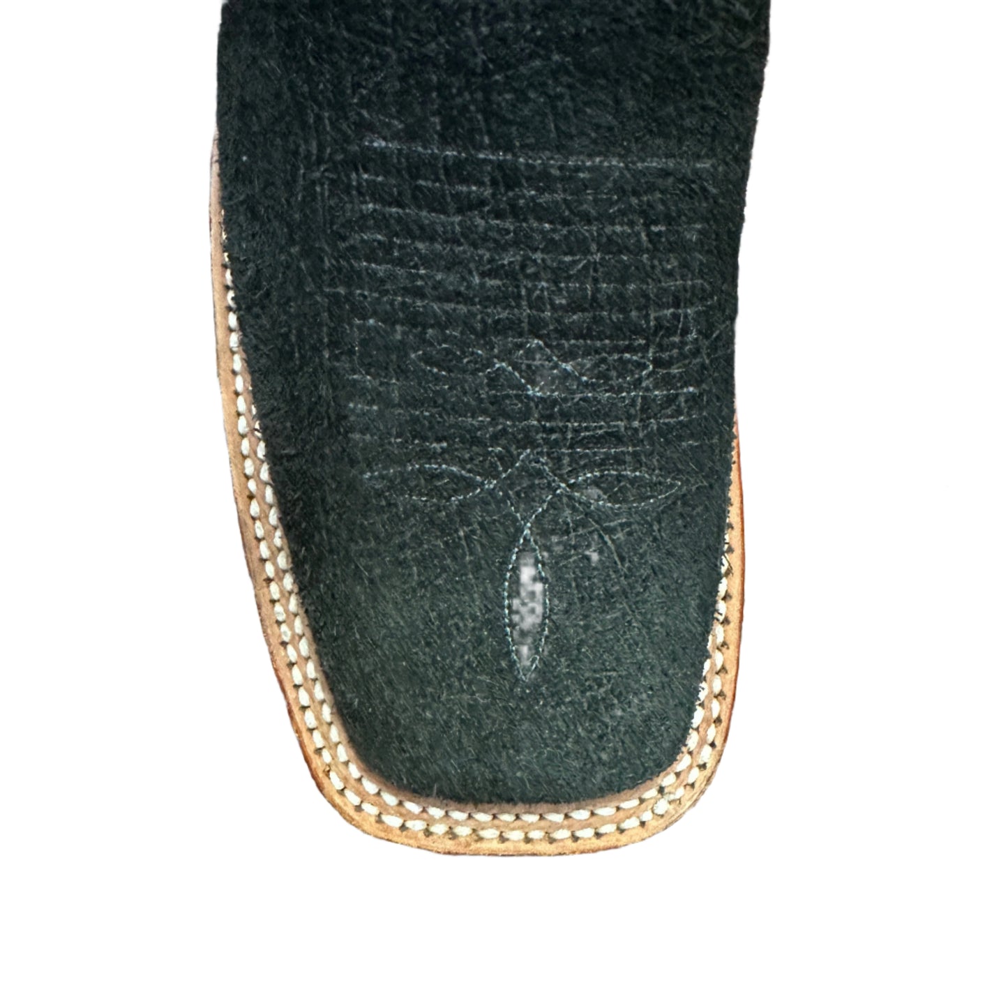 Nocona Men's Boots - Grey Rough-Out Square Toe with Silver Top