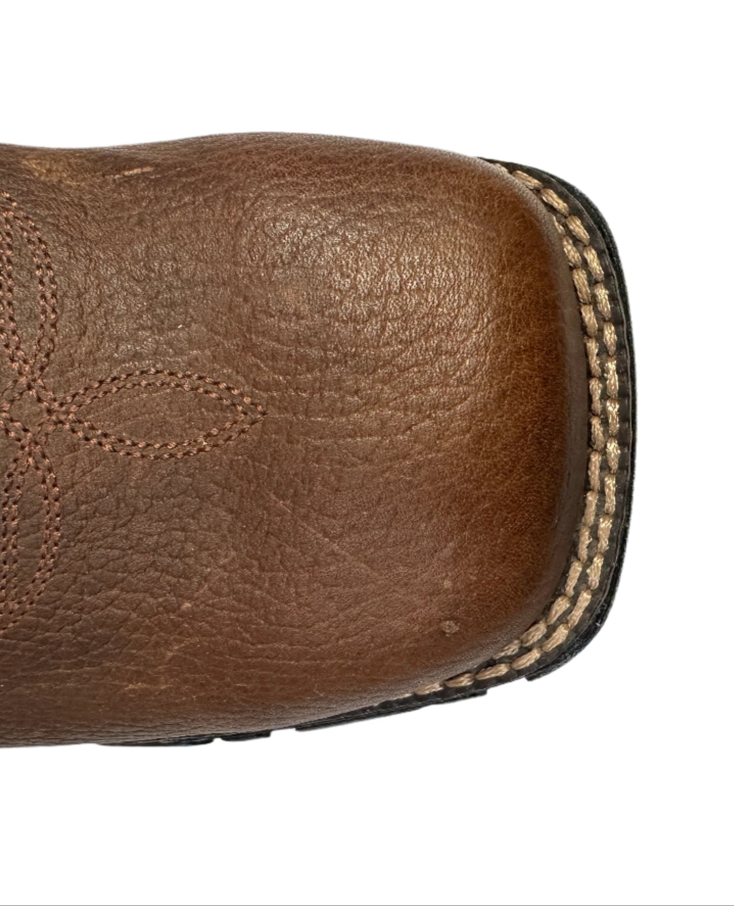 Tony Lama Men's Boots - Brown Square Toe Waterproof Work Boot with Vibram Sole