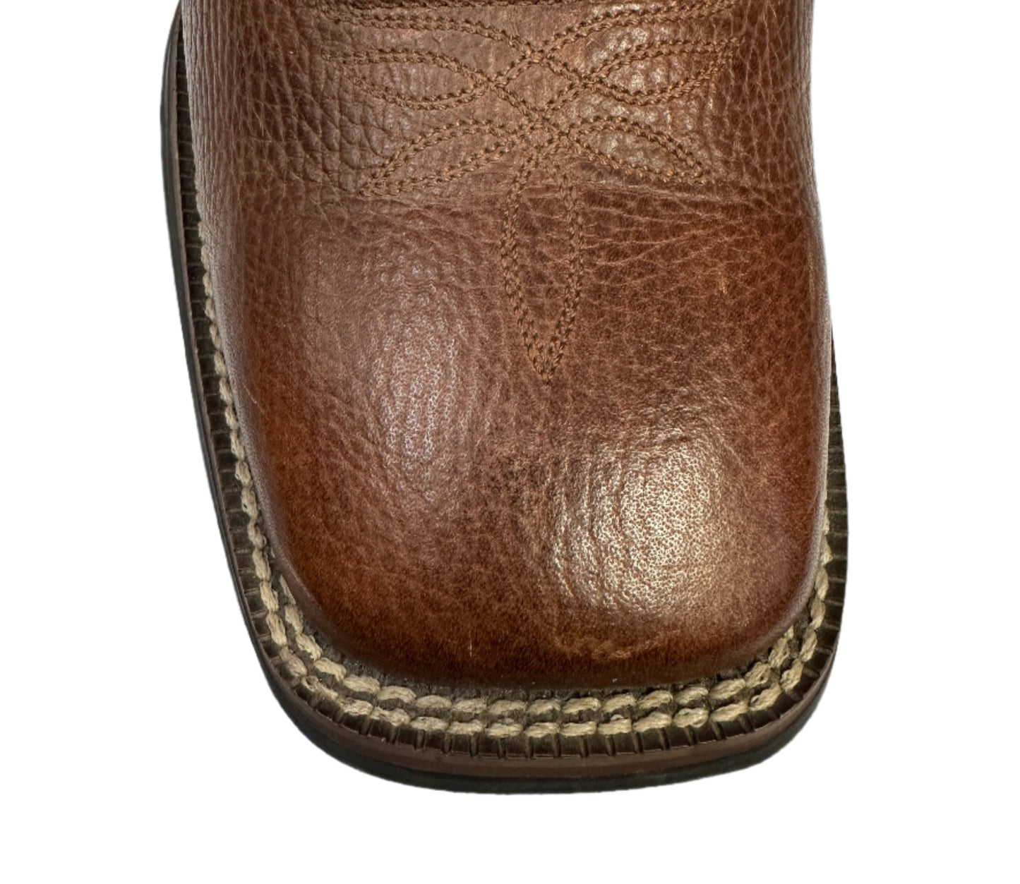 Tony Lama Men's Boots - Brown Square Toe with Lime Green Top