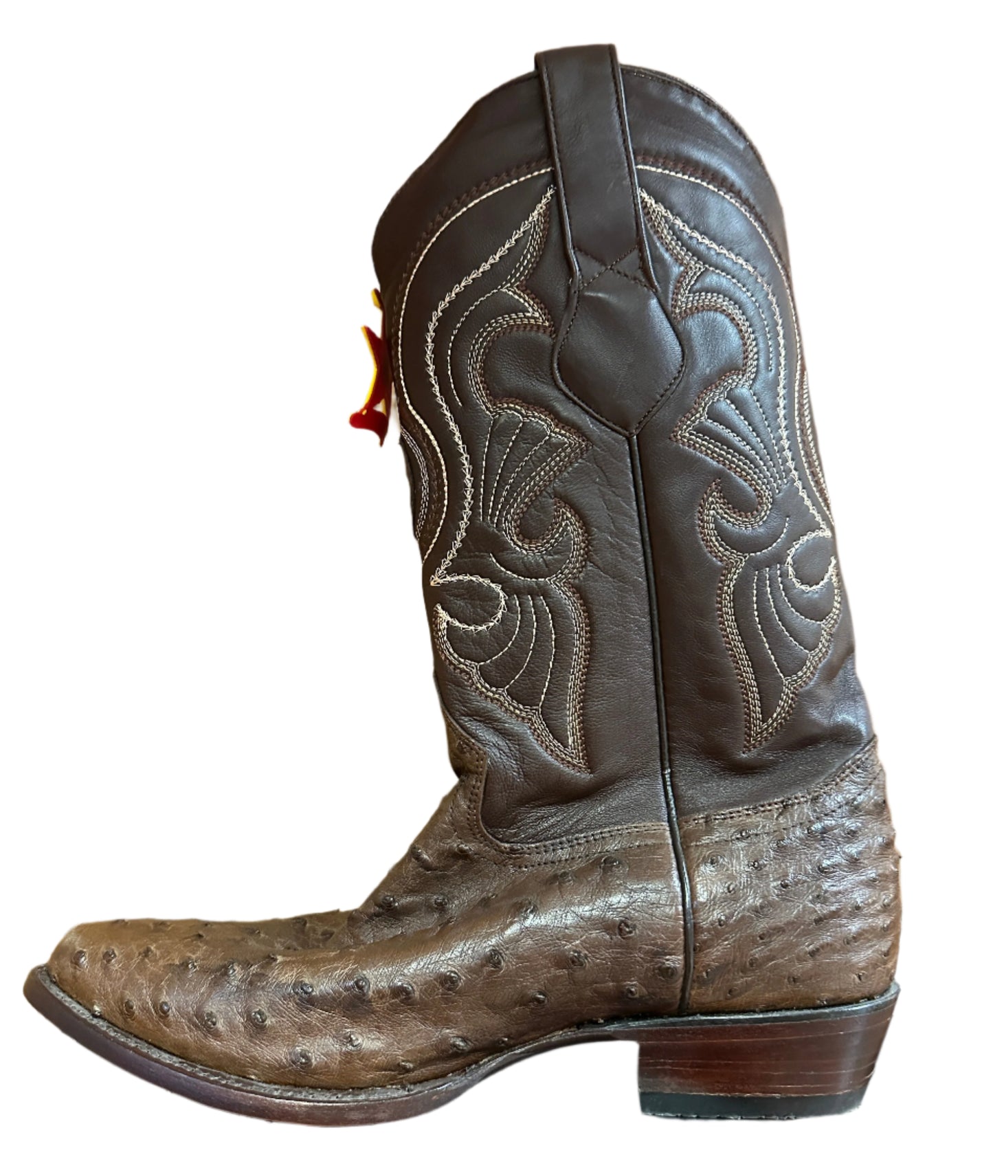 Los Altos Men's Boots - Brown Full Quill Ostrich J Toe