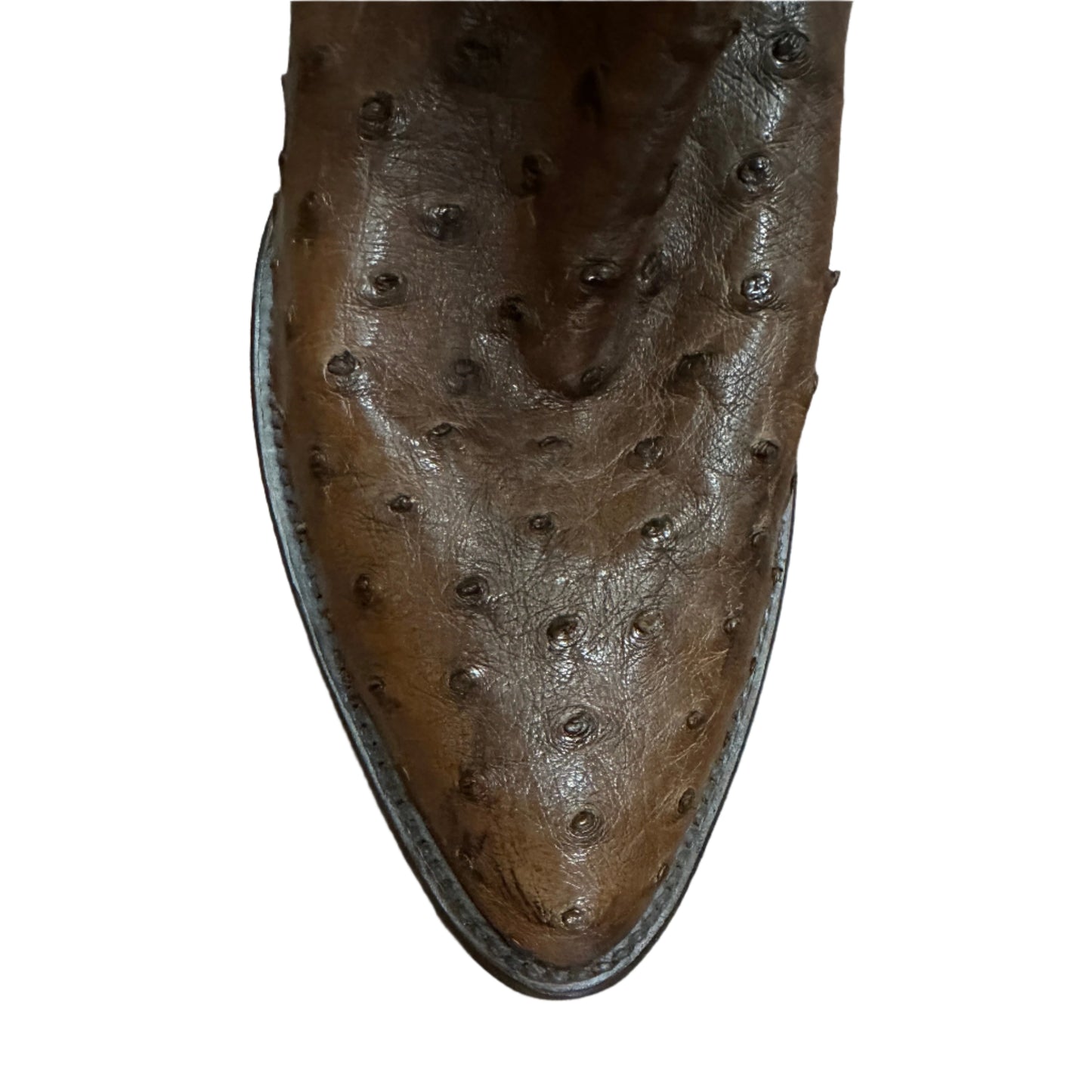 Los Altos Men's Boots - Brown Full Quill Ostrich J Toe