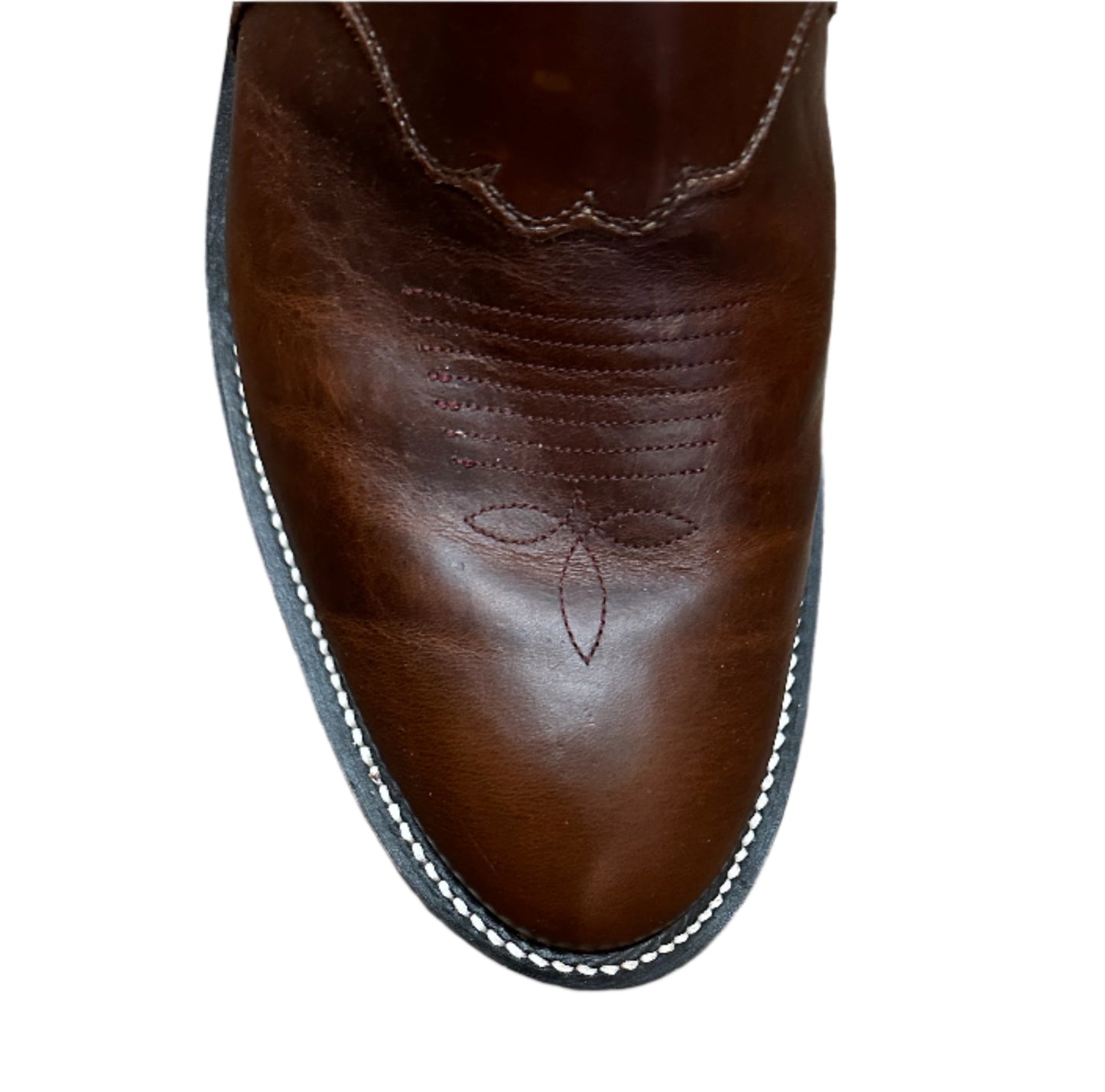 Olathe Men's Boots - Horsebutt Chocolate with Bone Soft Top