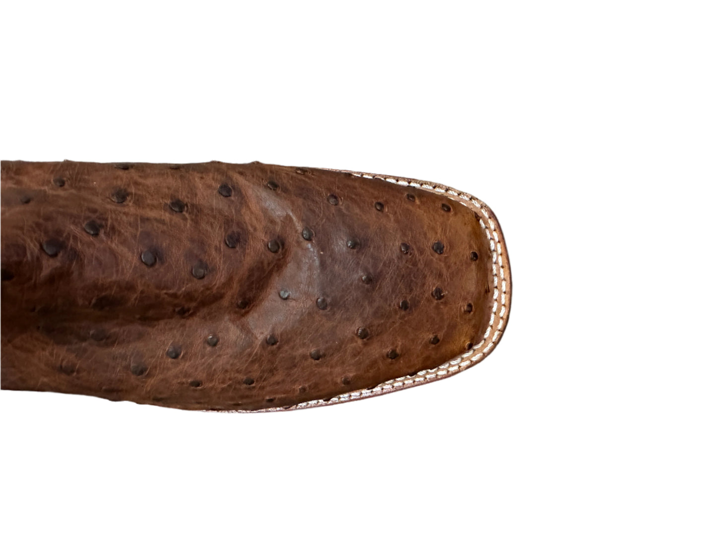 Boulet Men's Boots - Brown Full Quill Ostrich Square Toe