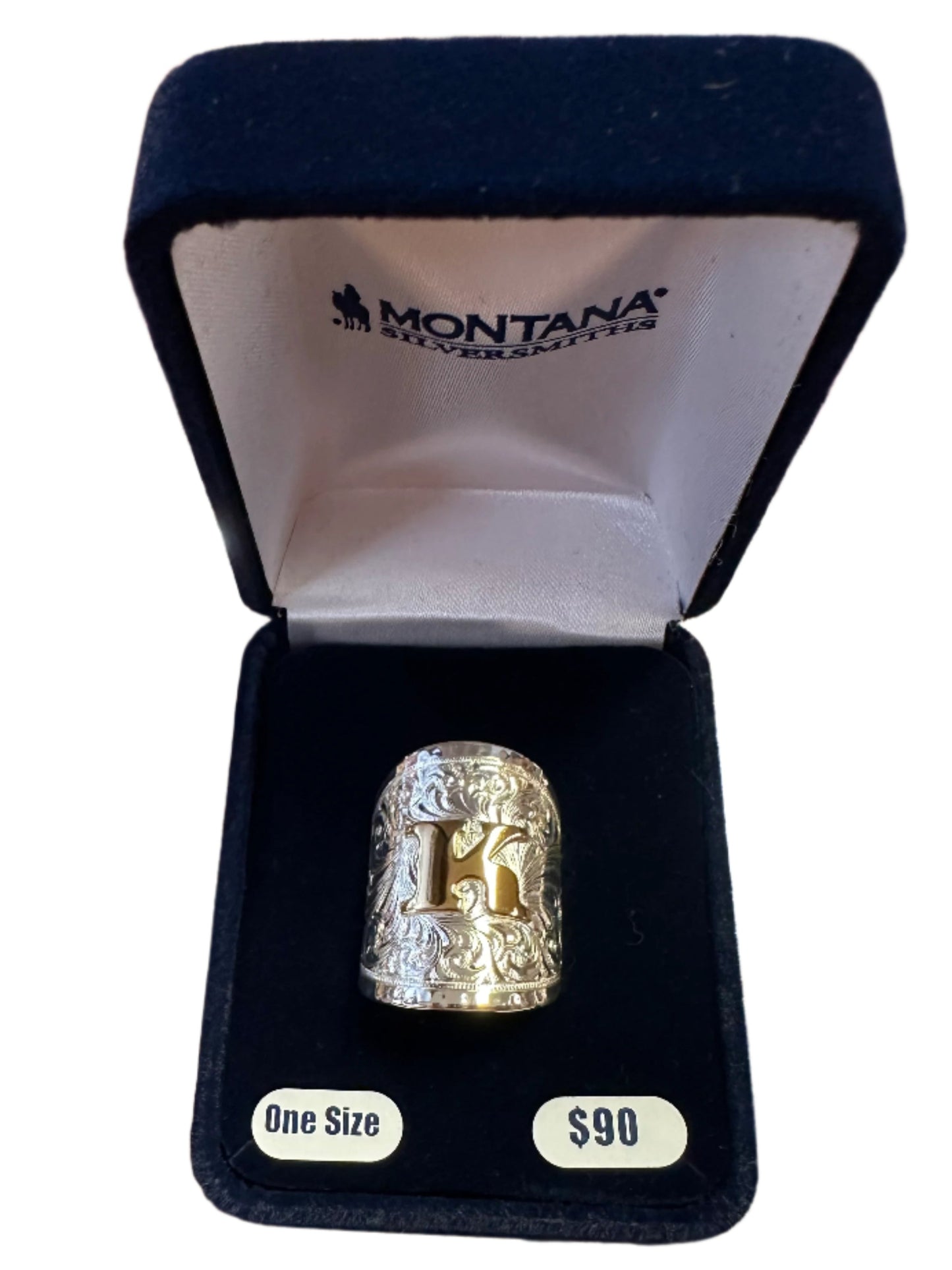 Montana Silversmith Out West Initial Ring