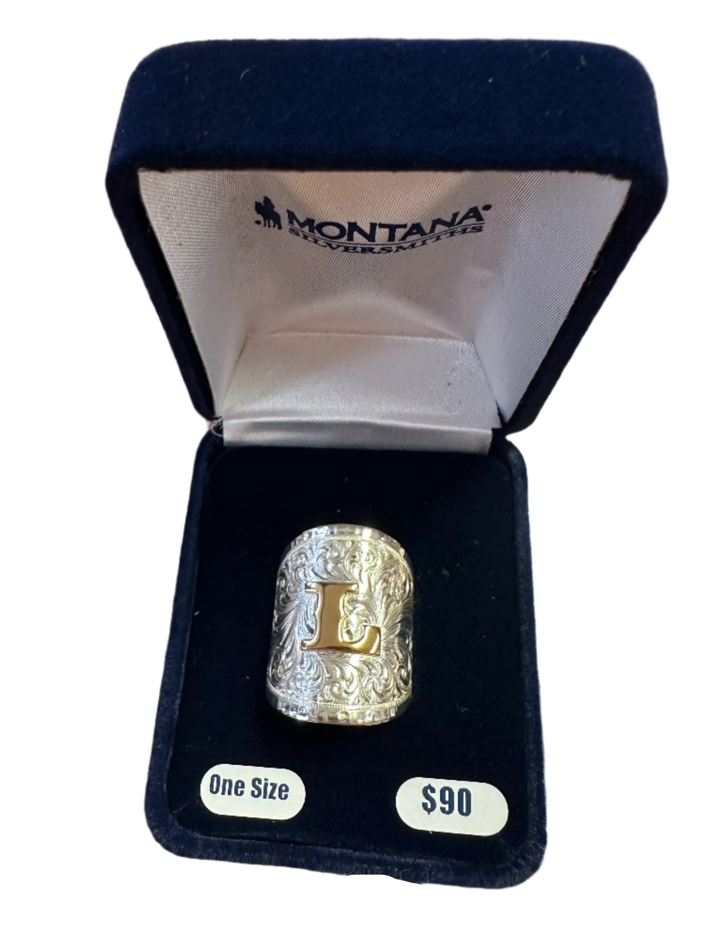 Montana Silversmith Out West Initial Ring
