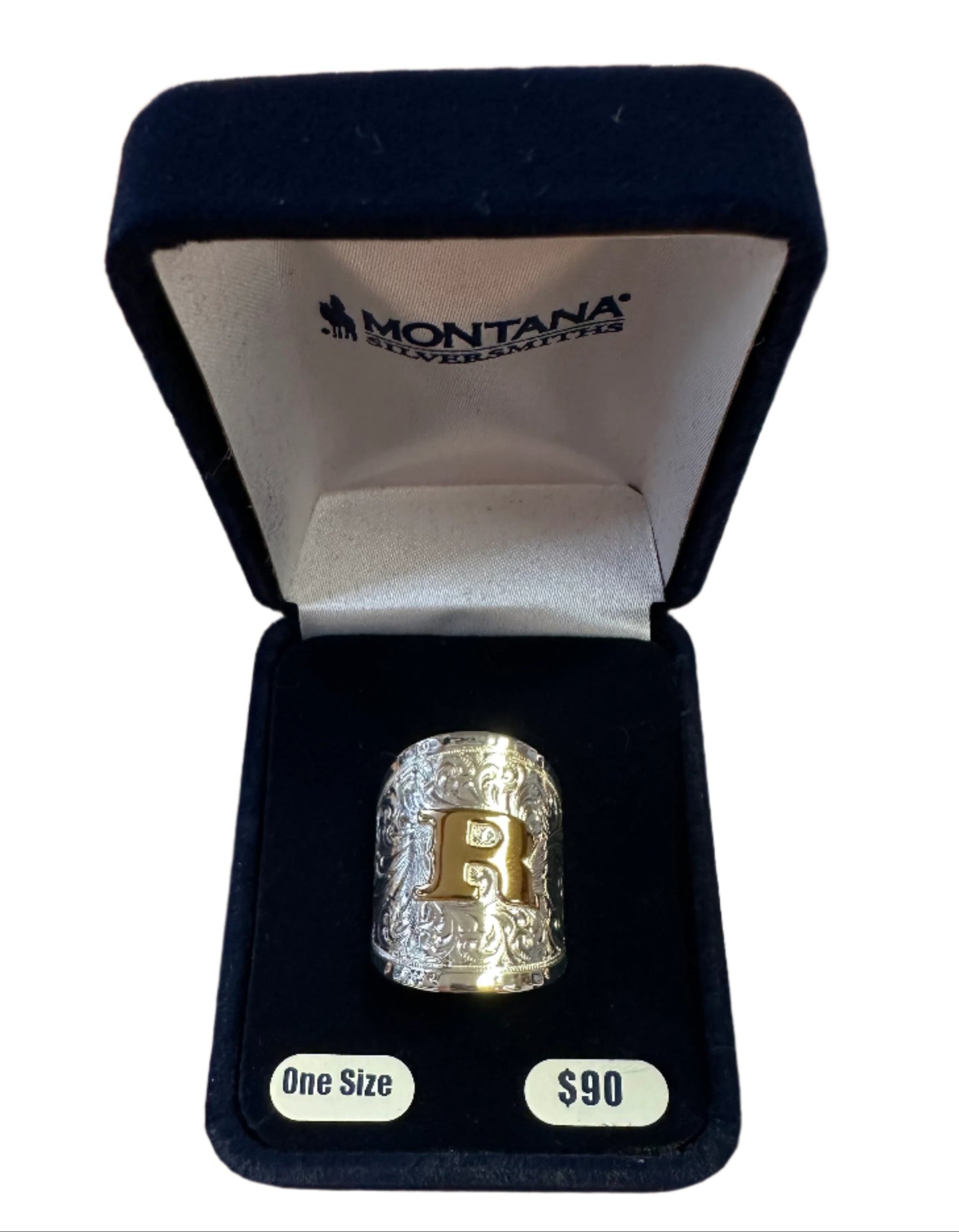 Montana Silversmith Out West Initial Ring
