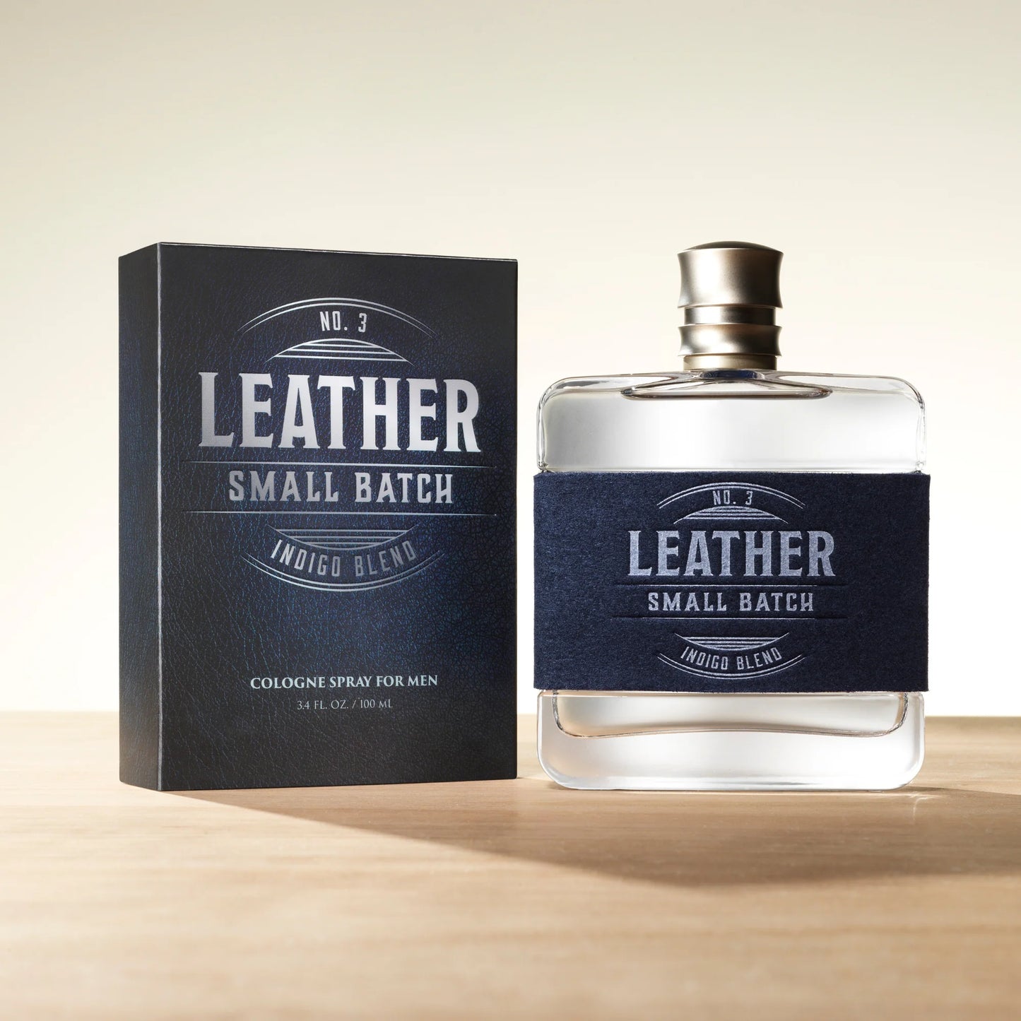 Tru Fragrance Men's Leather Small Batch Indigo Blend Cologne No. 3