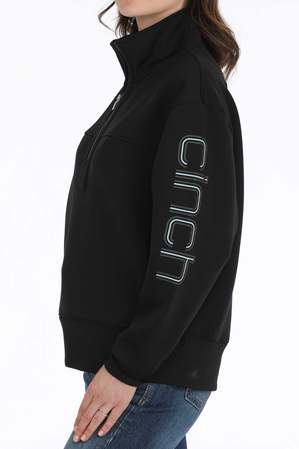 Cinch Women's 1/4 Zipper Pullover - Black